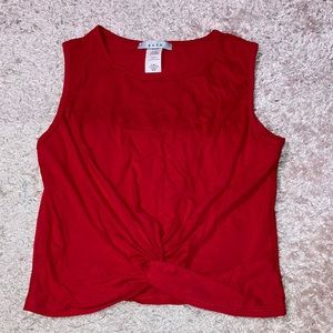 Red Twisted Tank Top